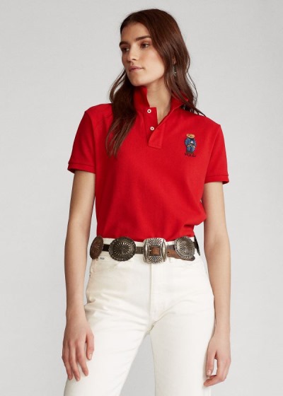 Women's Polo Ralph Lauren Classic Fit Bear Polo Shirts | 473601CHU